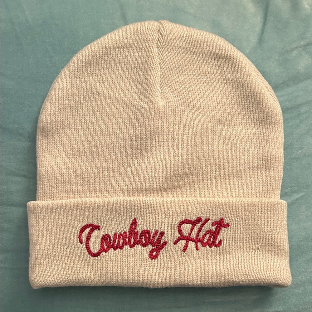 “Cowboy Hat” Beige Beanie